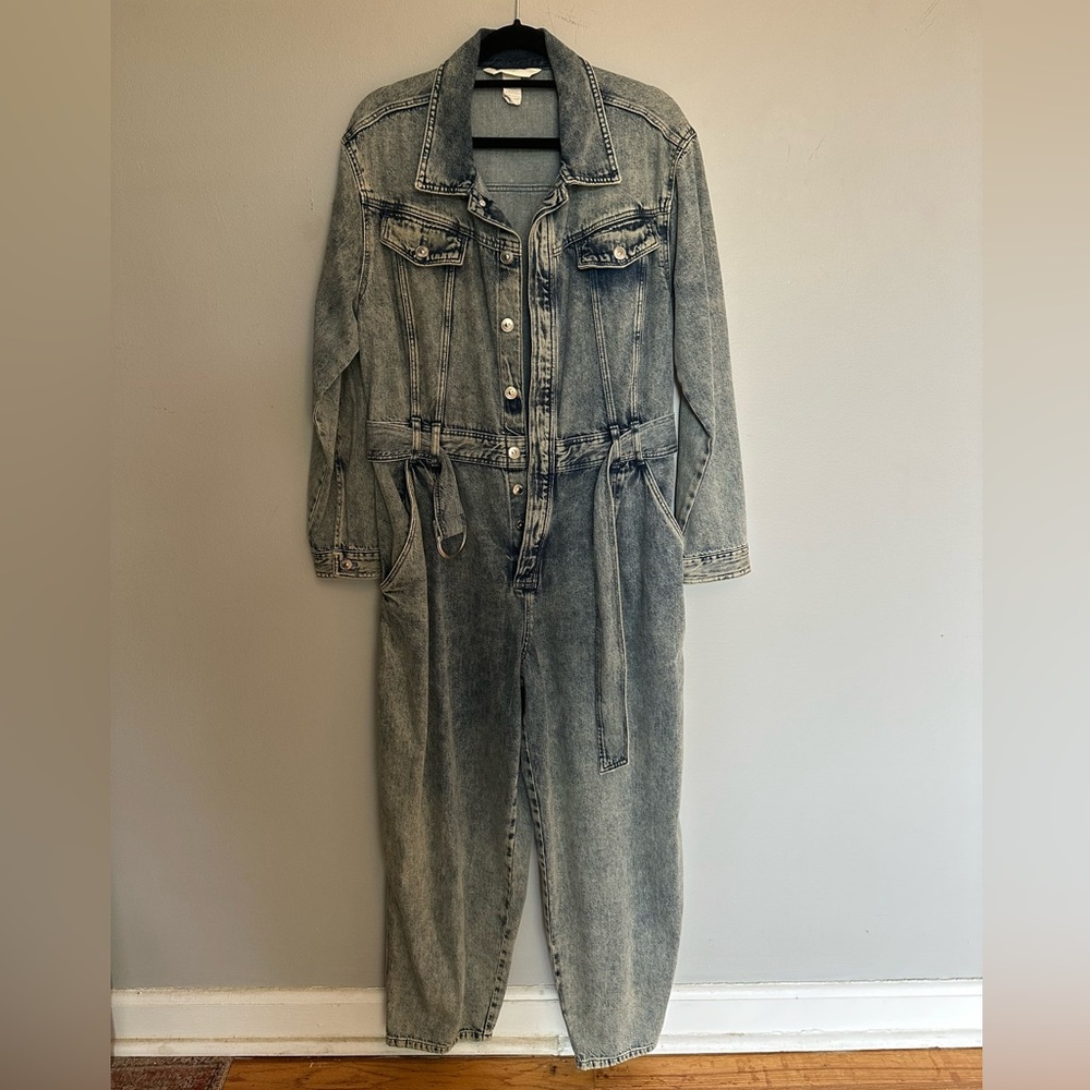 SOLD!! H&M Acid Wash Denim Jumpsuit